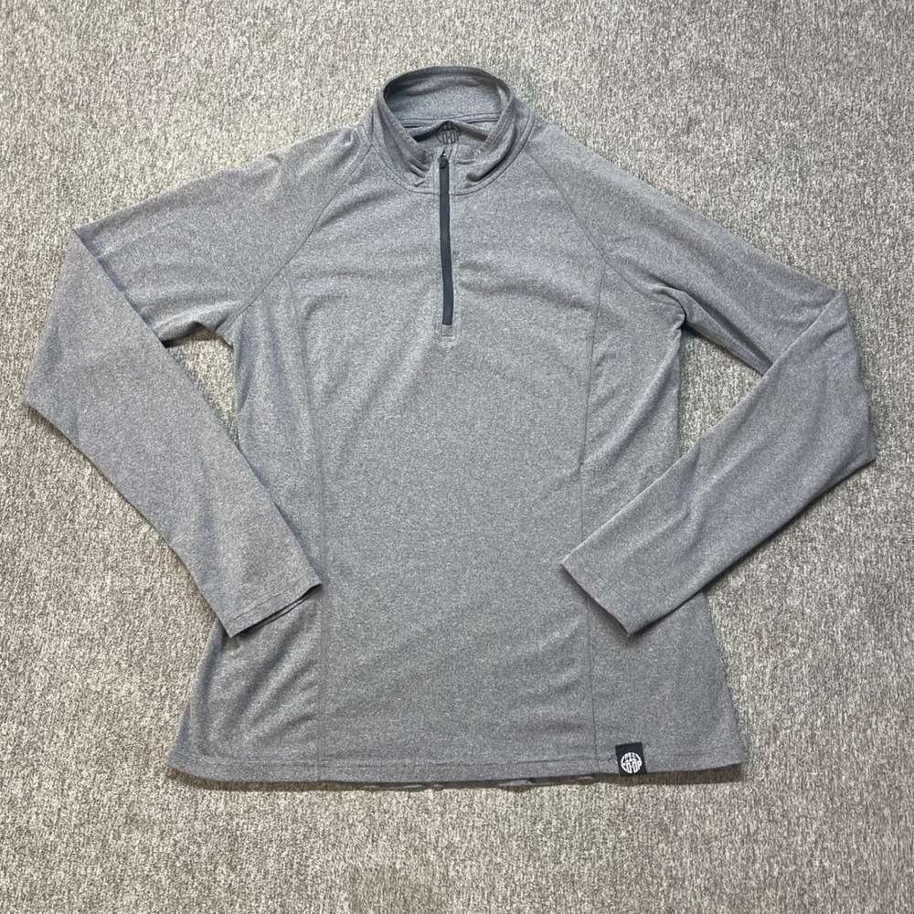 REI Co-op Womens Gray Quarter Zip Pullover Performance Hiking Top Size S